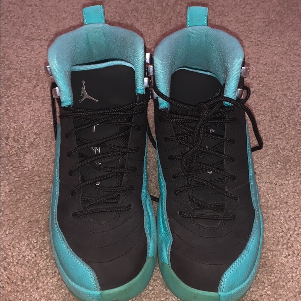 Blue and black Jordan’s